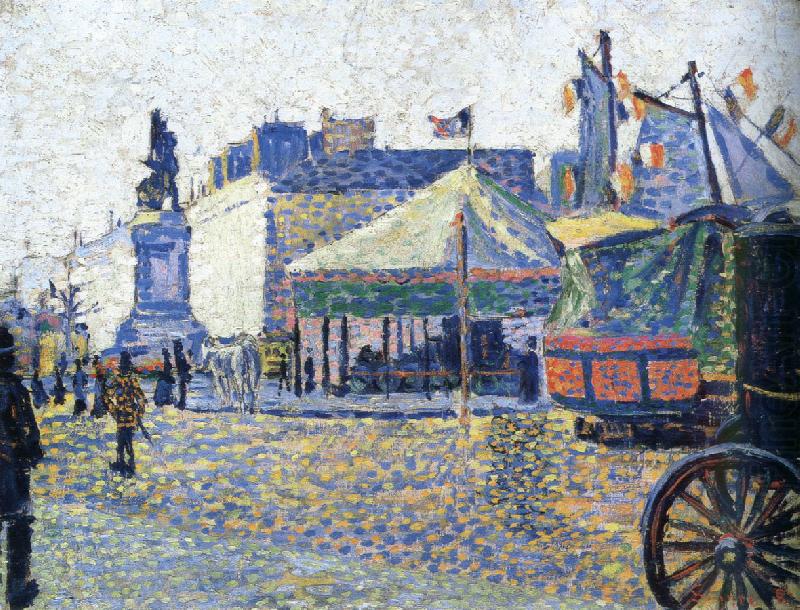 Paul Signac place clichy oil painting picture
